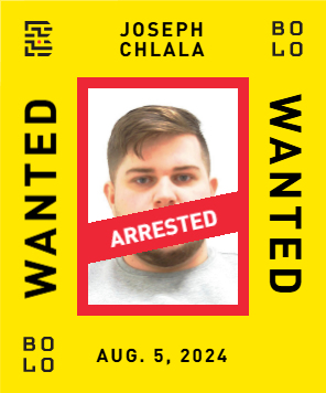 BOLO card: Joseph Chlala