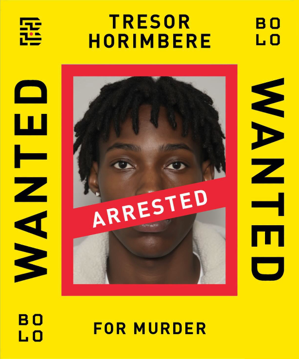 BOLO card: Tresor Horimbere — wanted for Murder