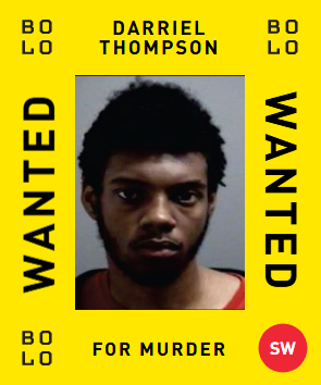 BOLO card: Darriel Thompson — wanted for Murder