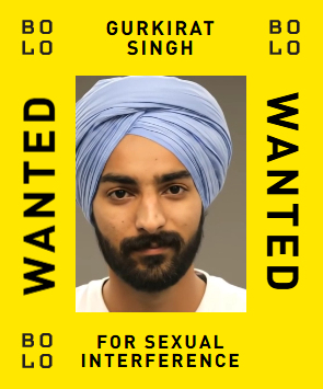 BOLO card: Gurkirat Singh — wanted for Sexual interference