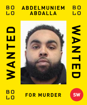 BOLO card: Abdelmuniem Abdalla — wanted for Murder